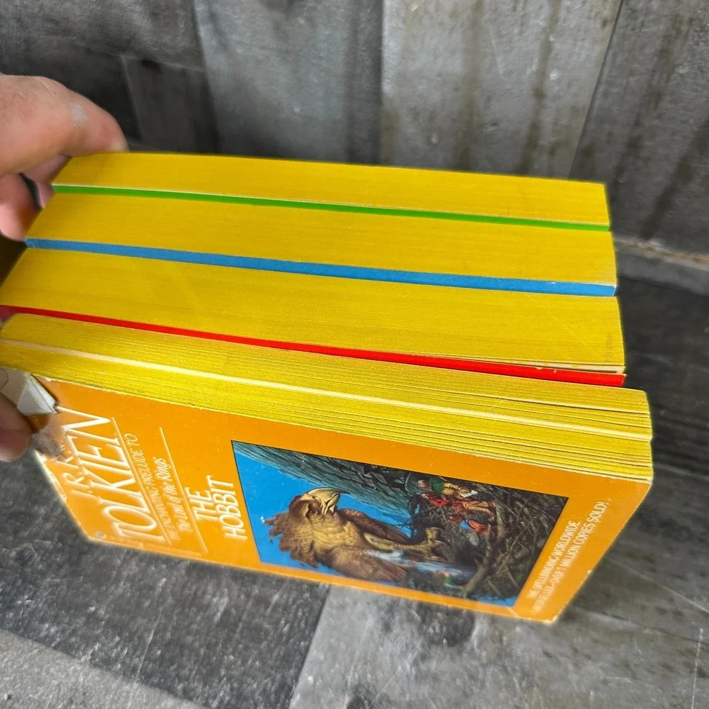 Vintage JRR Tolkien Box Set of 4 The Lord of the Rings Paperback Book Ballentine